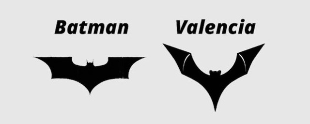 Valencia CF y el logo de Batman